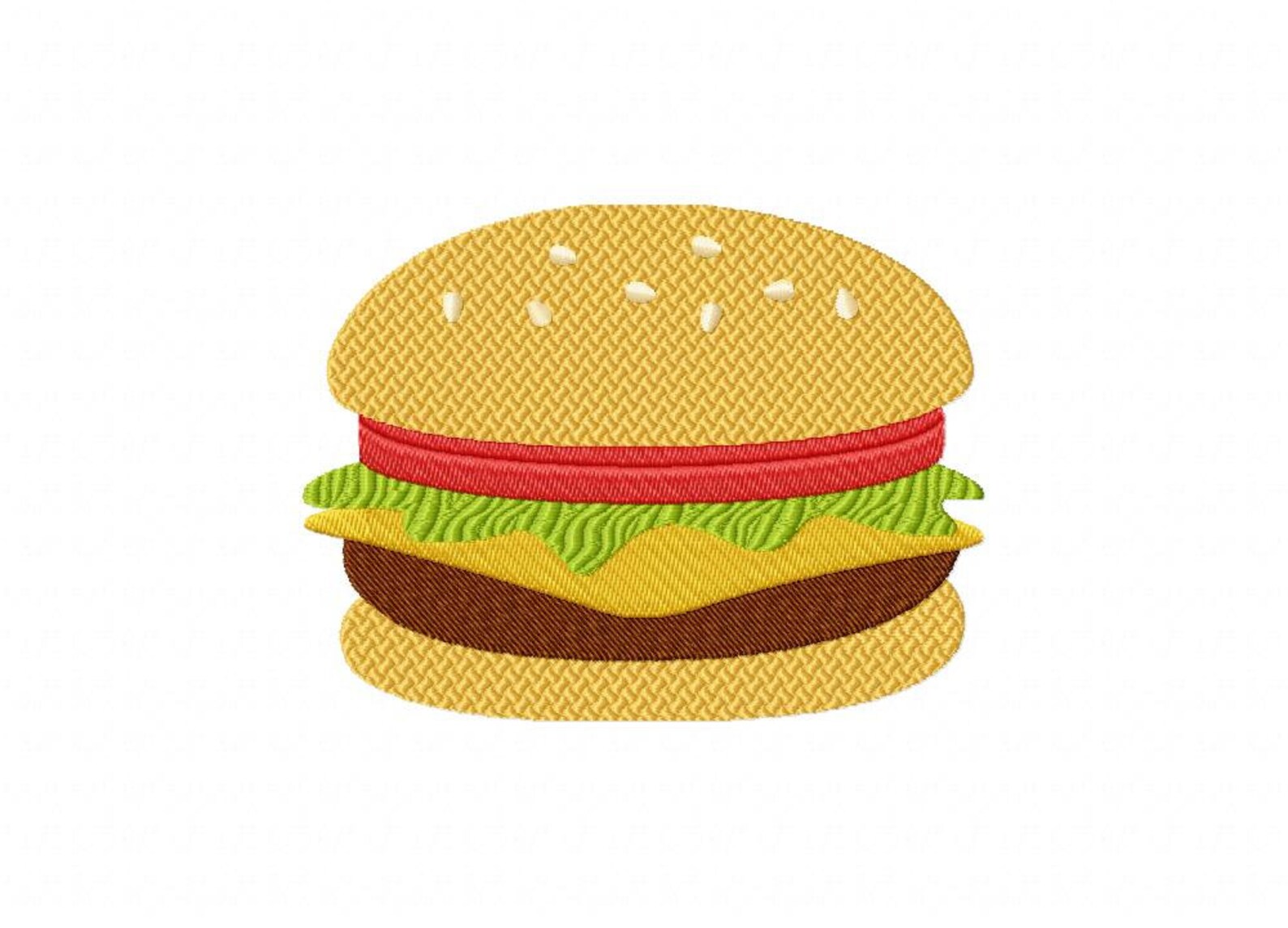 Machine Embroidery Designs Burger in PES VP3 & More Formats Etsy