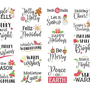 Bellissimi disegni da ricamo di sentimenti natalizi, 20 inclusi, ricamo a macchina, Brother PES DST e tutti i formati più diffusi Download istantaneo