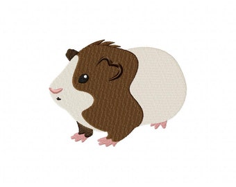 Teddy Guinea Pig Embroidery Design, Machine Embroidery, Brother PES DST & All Popular Formats, Instant Download