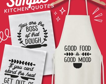 Simple Kitchen Quotes Embroidery Designs, 12 Included, Machine Embroidery, Brother PES DST & All Popular Formats, Instant Download