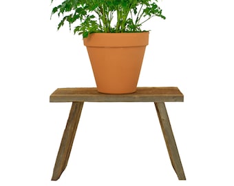 Rustic Redwood Build-Ups Small End Table 16in Length X 8in Height X 8in Width