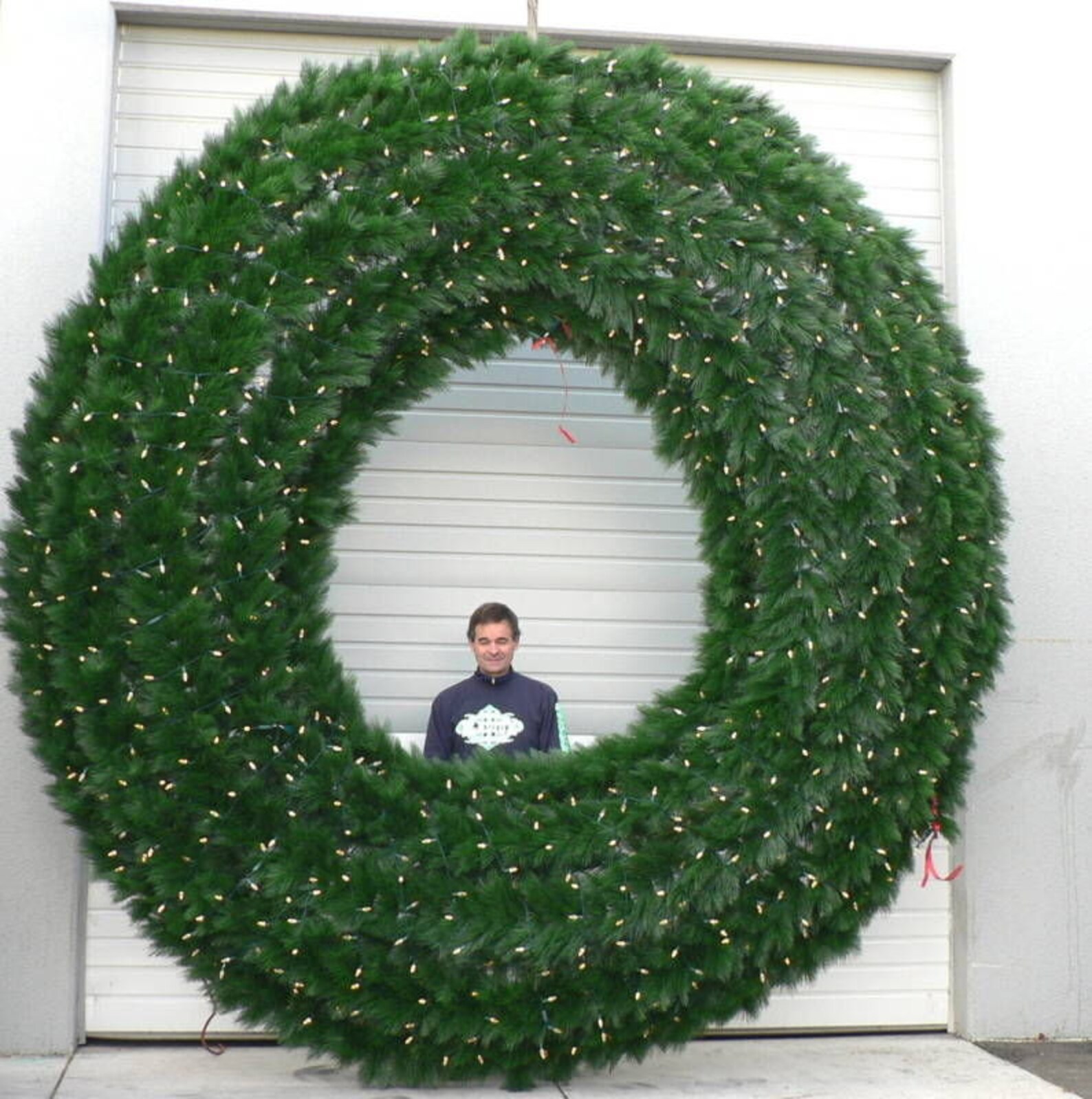 Large Outdoor Christmas Wreath with Led Lights 12' diam Etsy