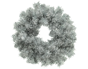 ブルーティンセルクリスマスリース：ホリデーホームデコレーション18個