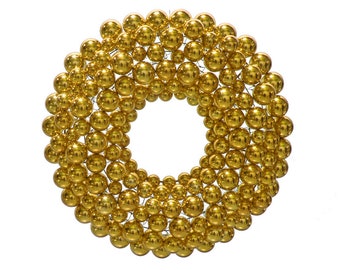 3FT Gold Ball Ornament Wreaths Christmas Wall Hanging Holiday Decor Outdoor