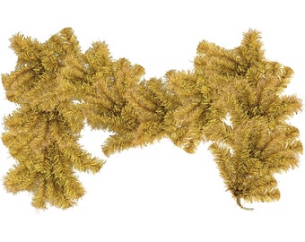 Gold Christmas Tinsel Garland: Shiny Holiday Home Decor