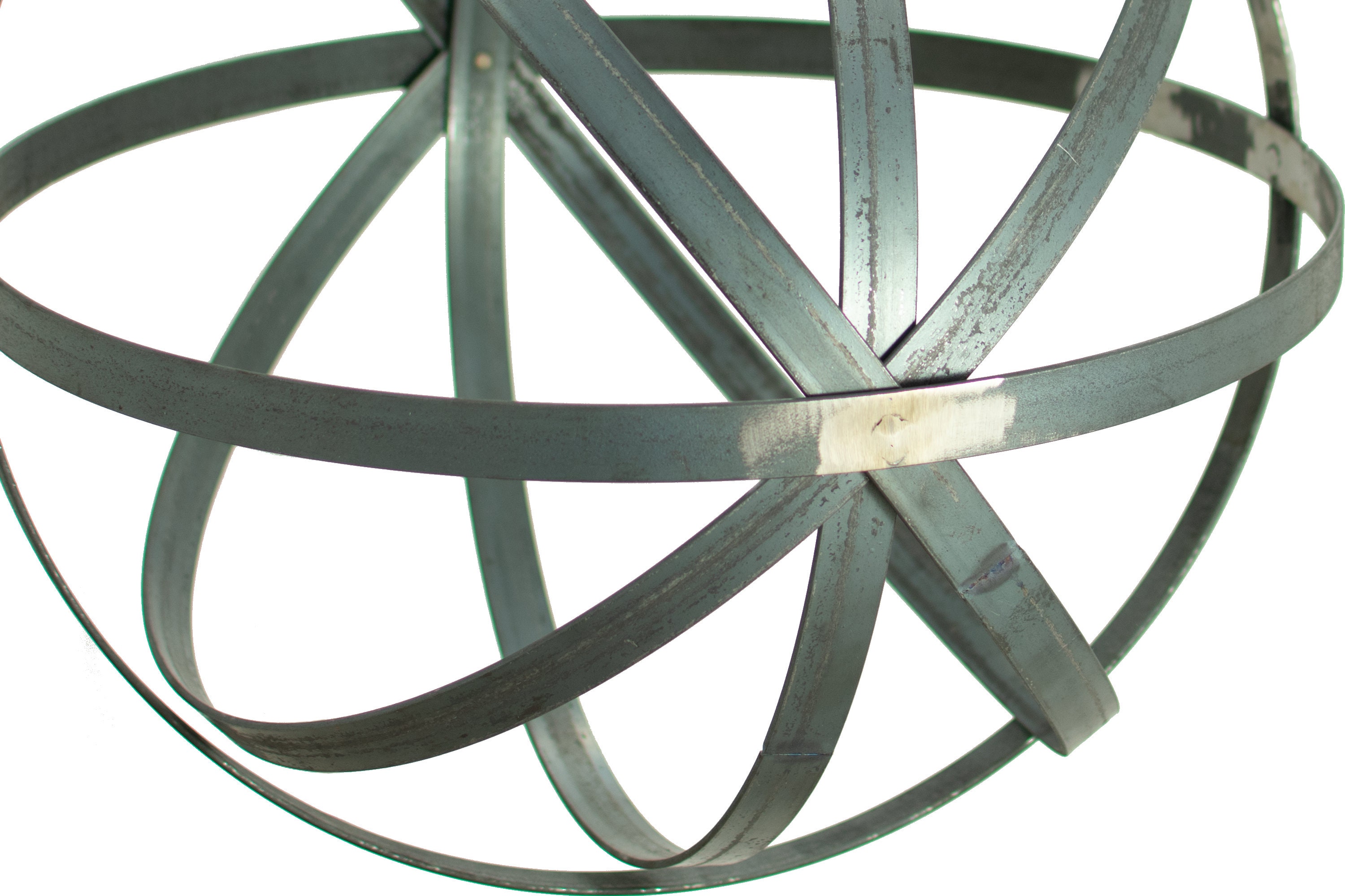 Steel Garden Spheres Indoor Industrial Patio Statues Outdoor Etsy Canada