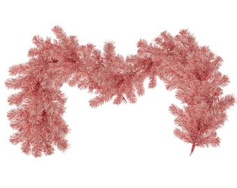 Shiny Red and Charming White Valentine&#39;s Day Themed Christmas Garlands Made in the USA - Indoor Outdoor Holiday Decorations - 6FT Length
