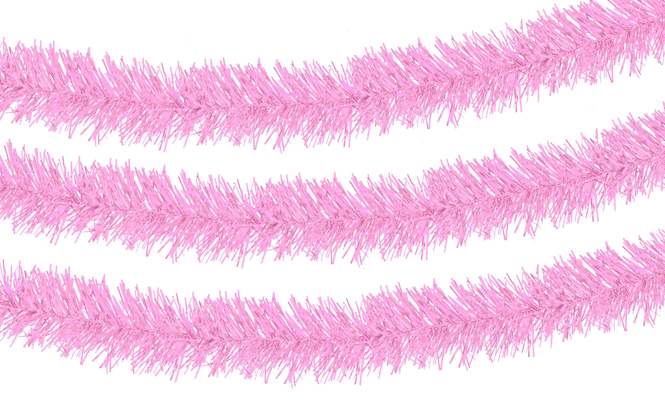 Pink Tinsel Garland 25FT Length 3IN Width Pink Christmas Etsy