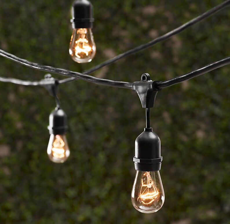 6 Bulbs Vintage Patio String Lights 10ft Of Lighting W 6ft Etsy
