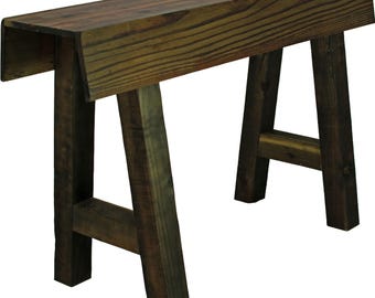 Tavolo da ingresso e da esposizione in legno di sequoia rustico Sonoma