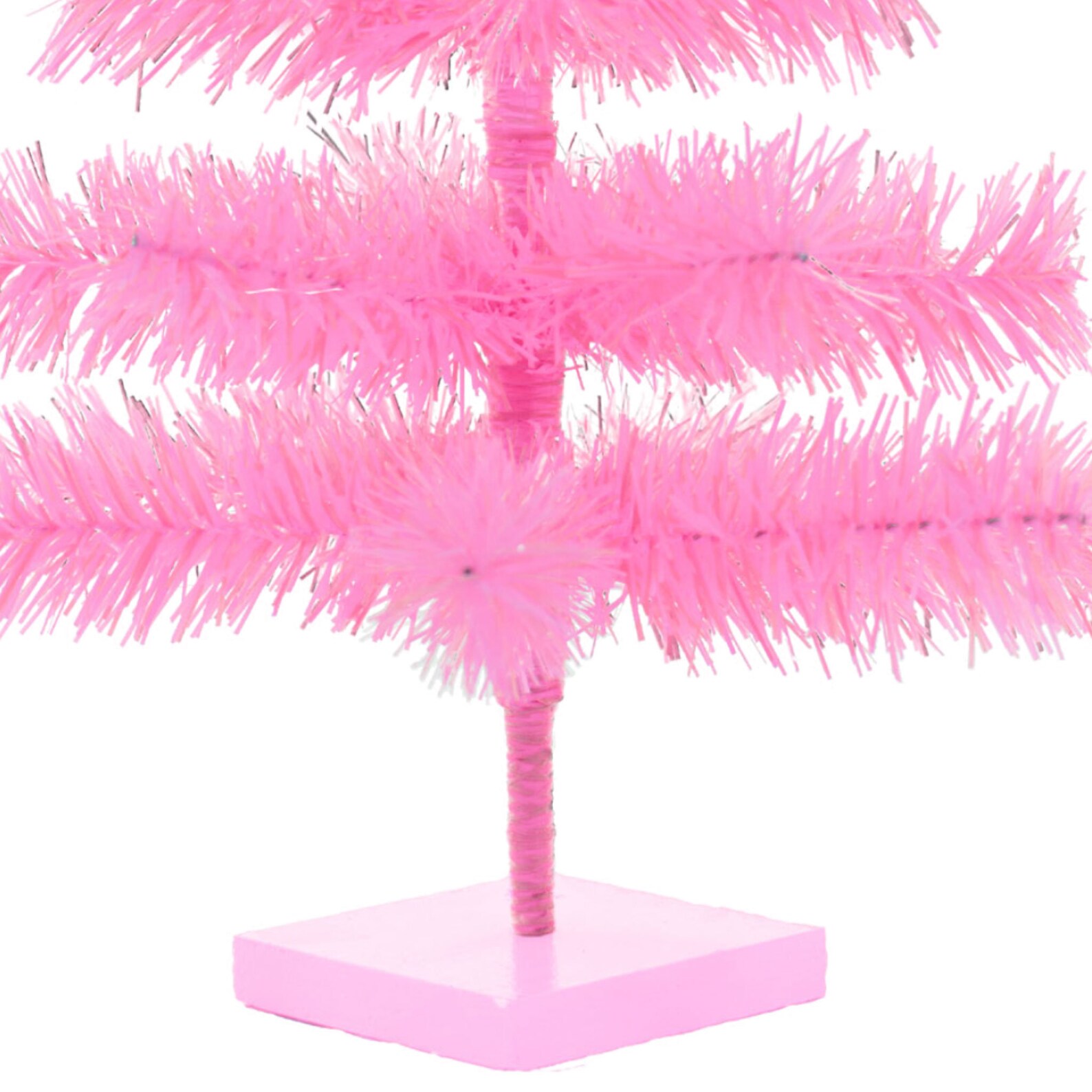 Pink Tinsel Christmas Tree 