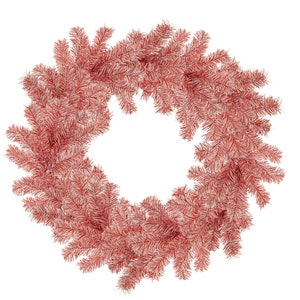Red and White Tinsel Christmas Wreaths 18IN Diameter Indoor Outdoor Front Door Home Decor Holiday Seasonal Wall Hanging Wreaths