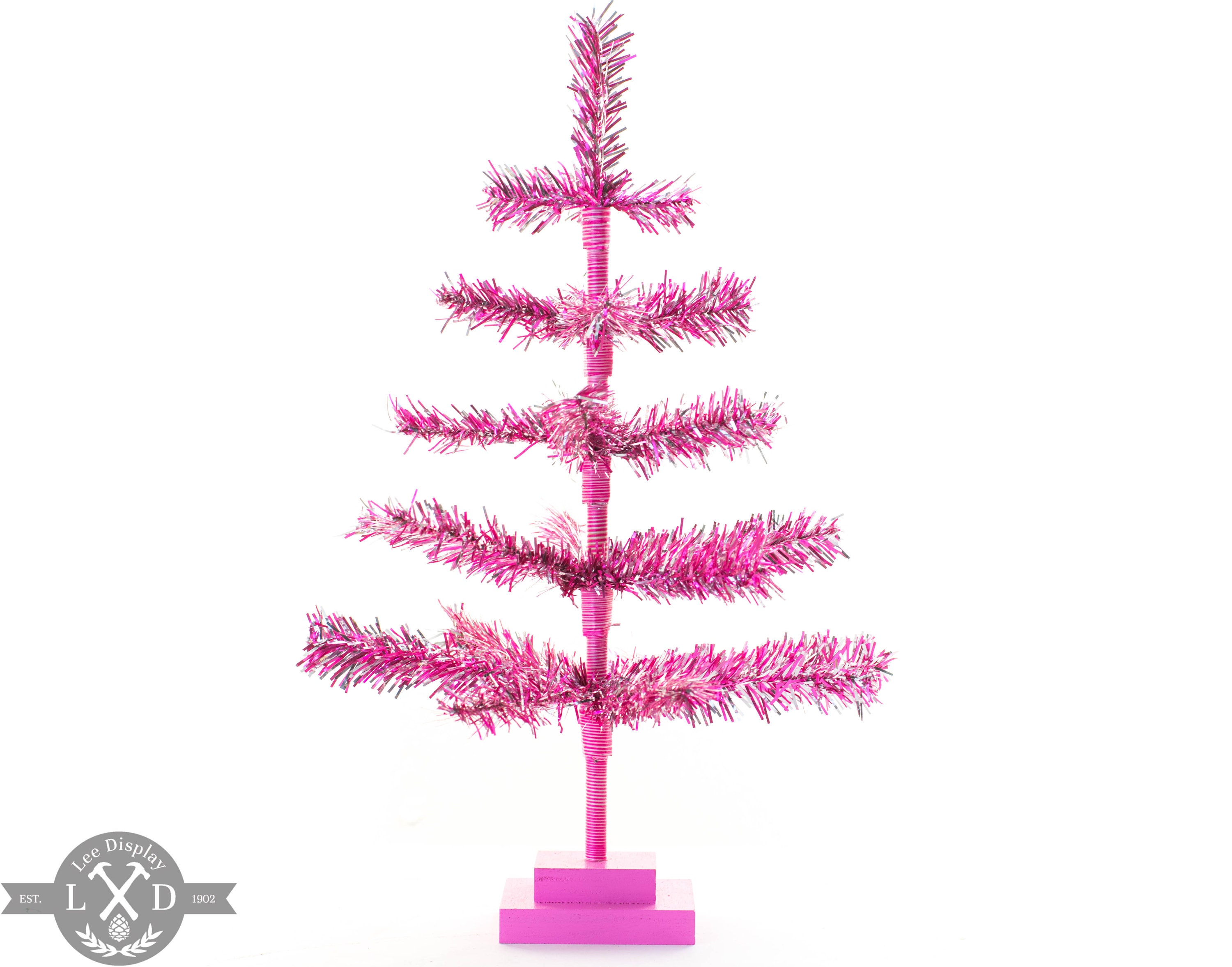 18 Pink Barbie Tinsel Christmas Feather Tree Etsy