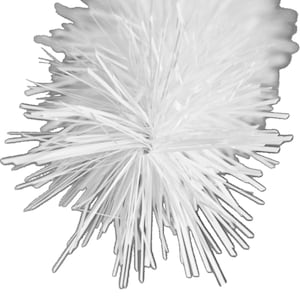 Shiny White Tinsel Garland: 30FT Metallic Christmas Fringe