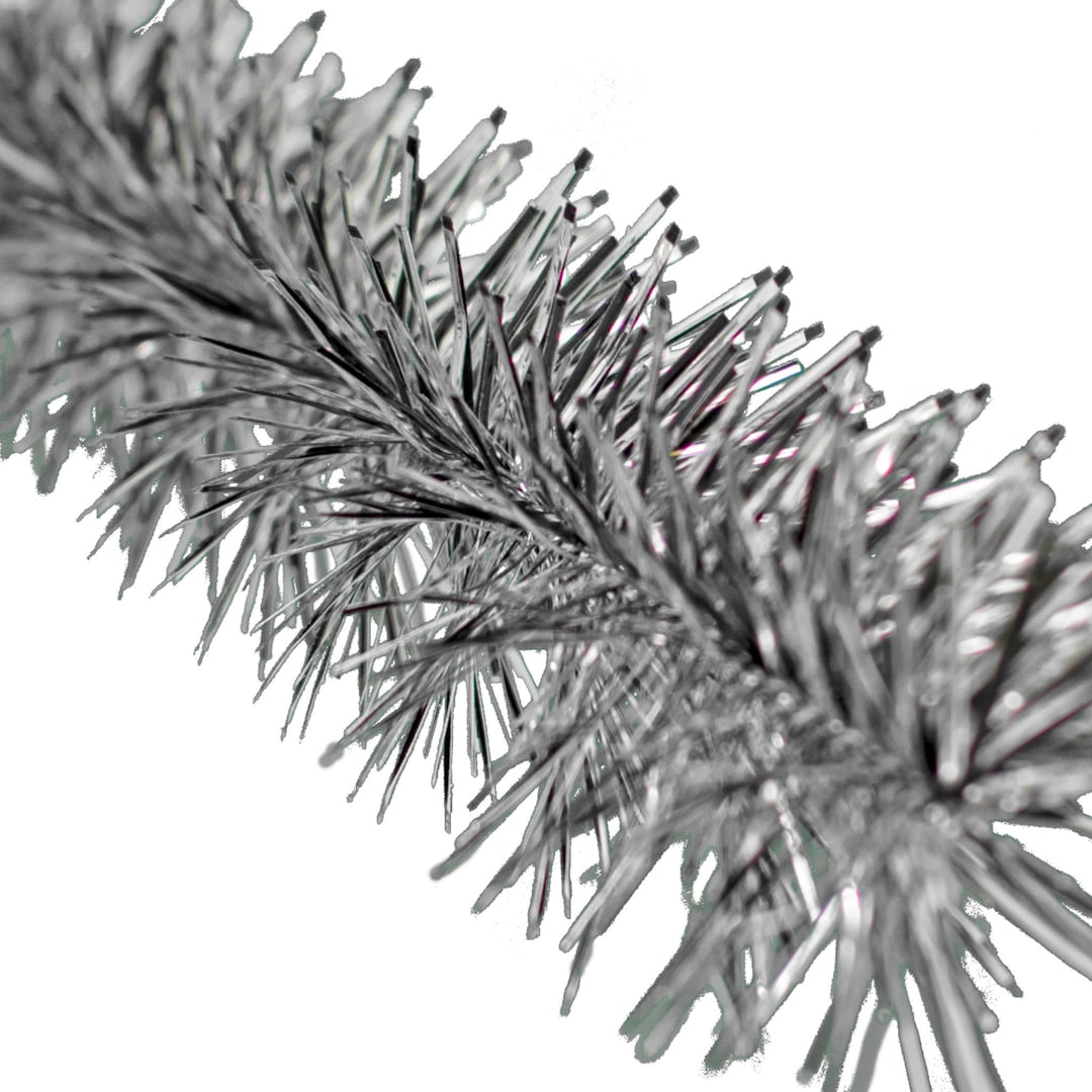 Silver & Black Tinsel Garland 25FT Length 3IN Width Fringe Etsy