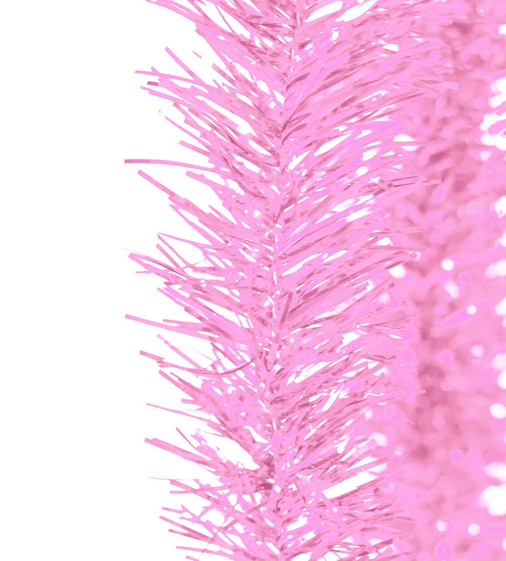 Pink Tinsel Garland 25FT Length 3IN Width Pink Christmas Etsy