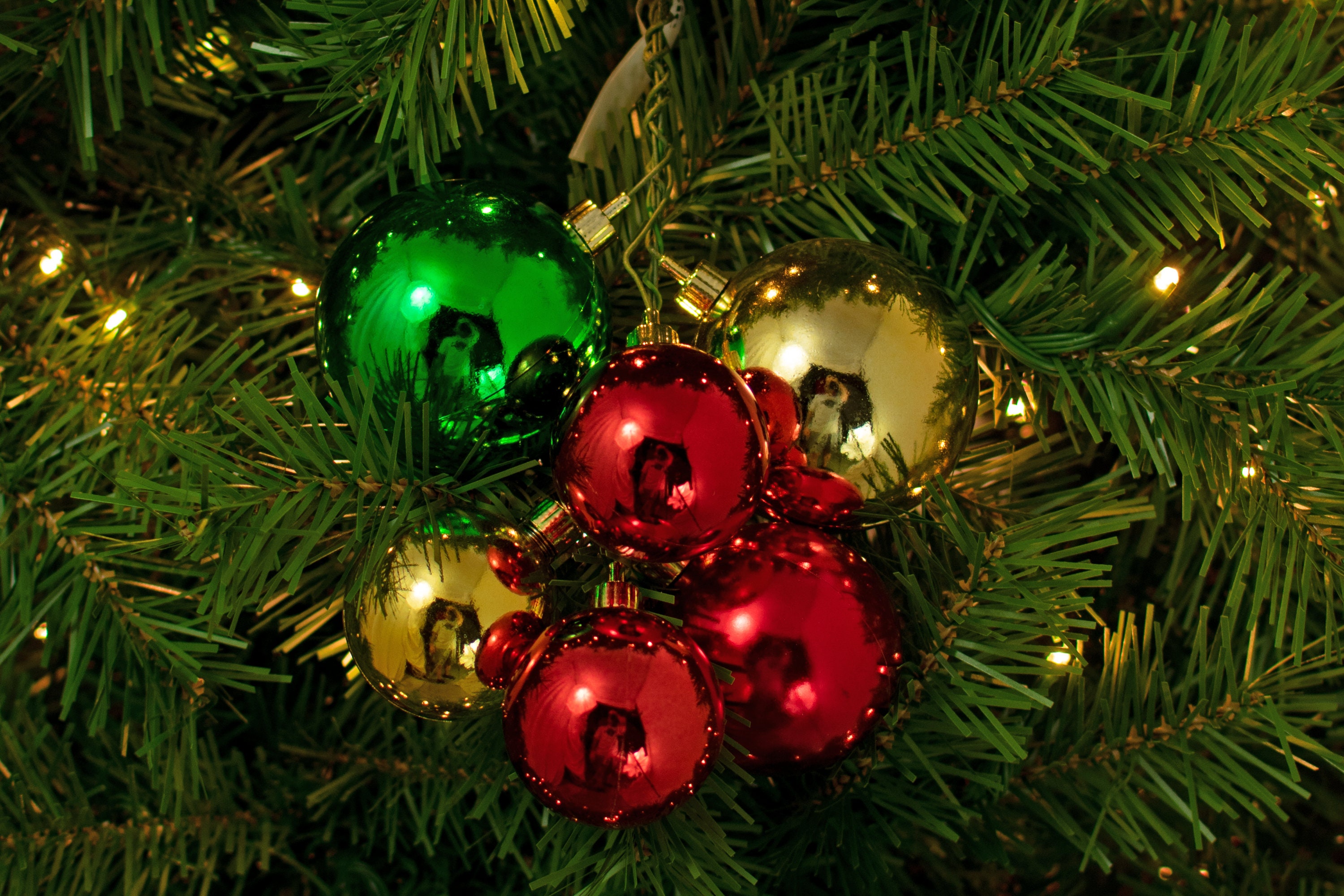 Classic Christmas Ball Clusters with Red Gold and Green Ball Etsy