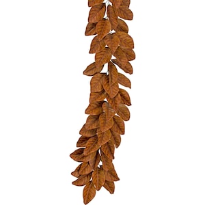 6FT Magnolia Garland Painted Artificial Tree Leaves Natural Elements and Accents Christmas Garland Holiday Home Decor Wire Stem