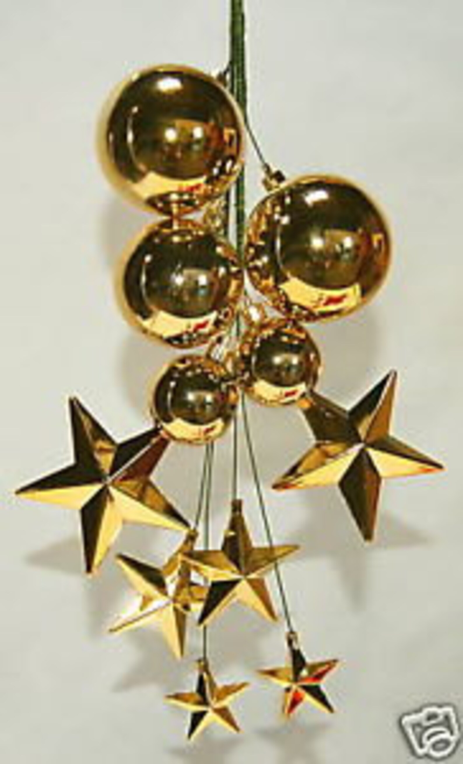 Gold Ball & Star Christmas Ball Cluster Decorations Holiday Etsy