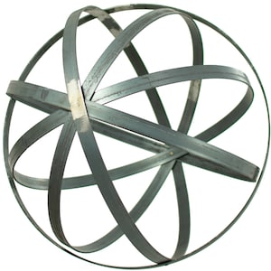 Steel Garden Spheres Indoor Industrial Patio Statues Outdoor Topiary Lawn Ornaments - Raw American Steel