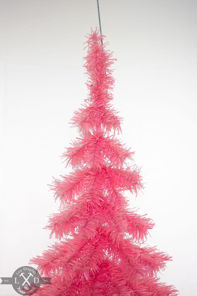 3FT Pink Hanging Wall Christmas Tree Classic Pink Tinsel Tree Etsy