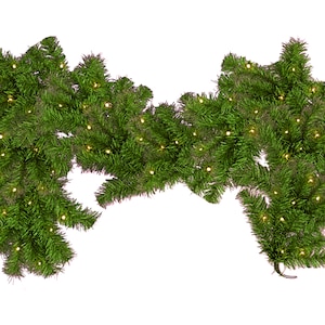 Alpine Green Christmas Garland: 6FT Pre-Lit Holiday Decor