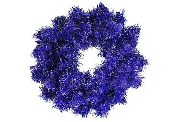 ブルーティンセルクリスマスリース：ホリデーホームデコレーション18個