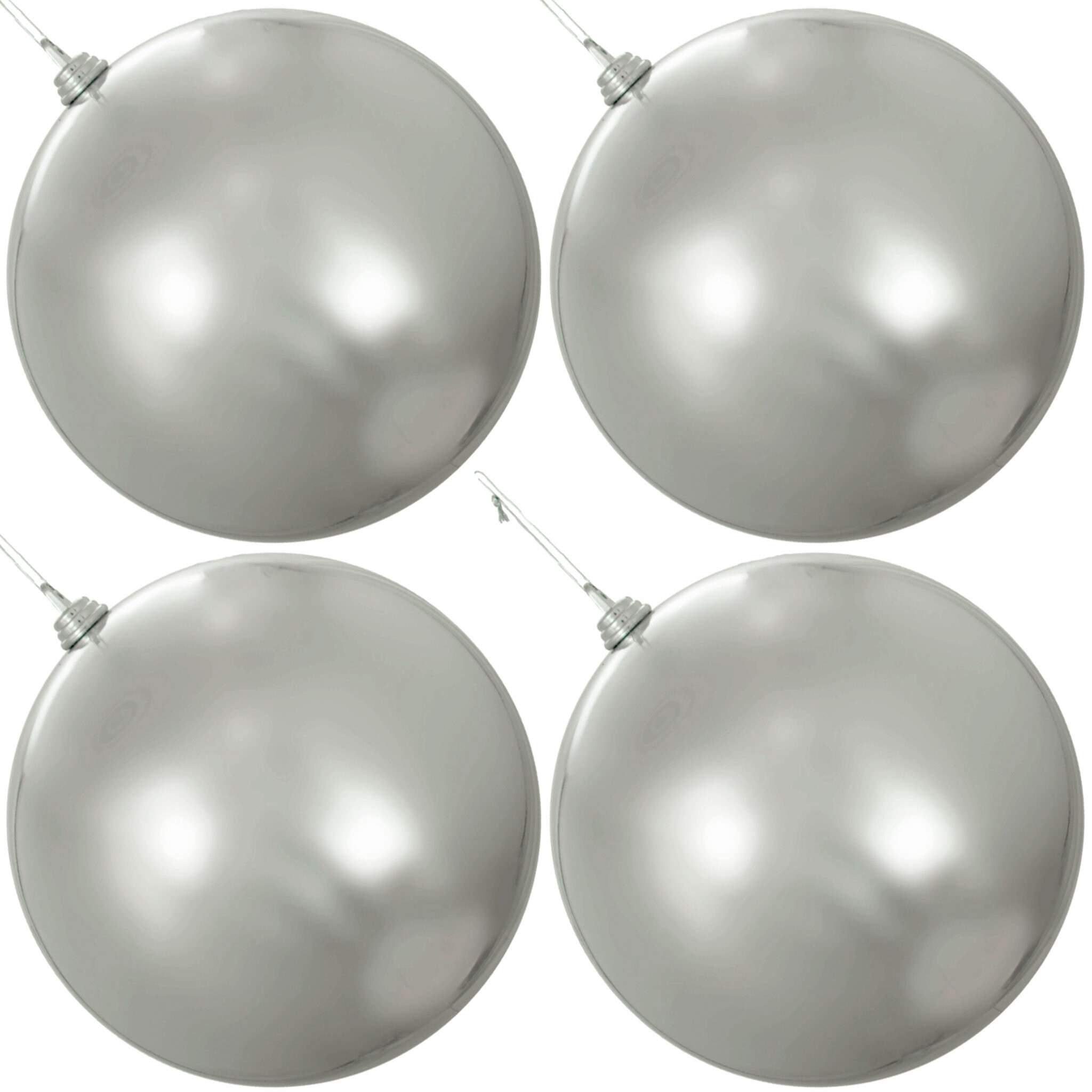 Glitter Silver Ball Ornaments Holiday Decorations on Sale Lee Display 8in