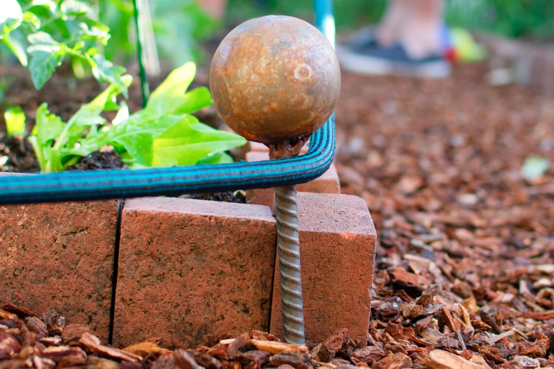 Garden Hose Stake Guides Set of 4 with Spiked Rebar Stakes 3in Etsy