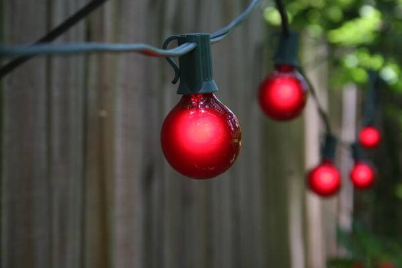 G40 Hanging String Lights Multi Color Red Blue Yellow Green Image 0
