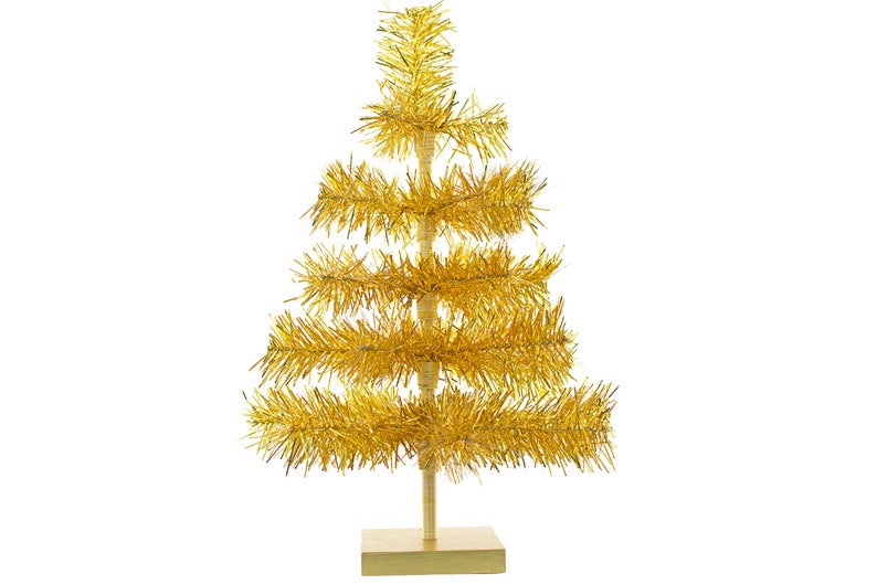 24/'/' Shiny Purple Christmas Feather Tinsel Tree Tabletop Holiday Tree 2FT Tall