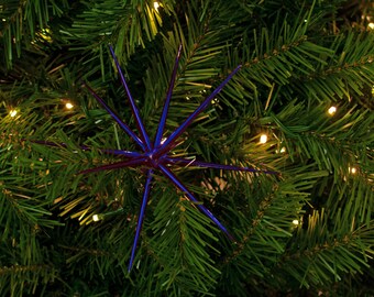 8'' Blue Starbursts Holiday Star Ornaments Christmas Hanging Star Decorations Blue 8in Width Plastic Lightweight Indoor Outdoor