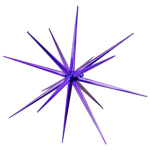 24IN Shiny Purple Starburst Ornament: Holiday Decoration