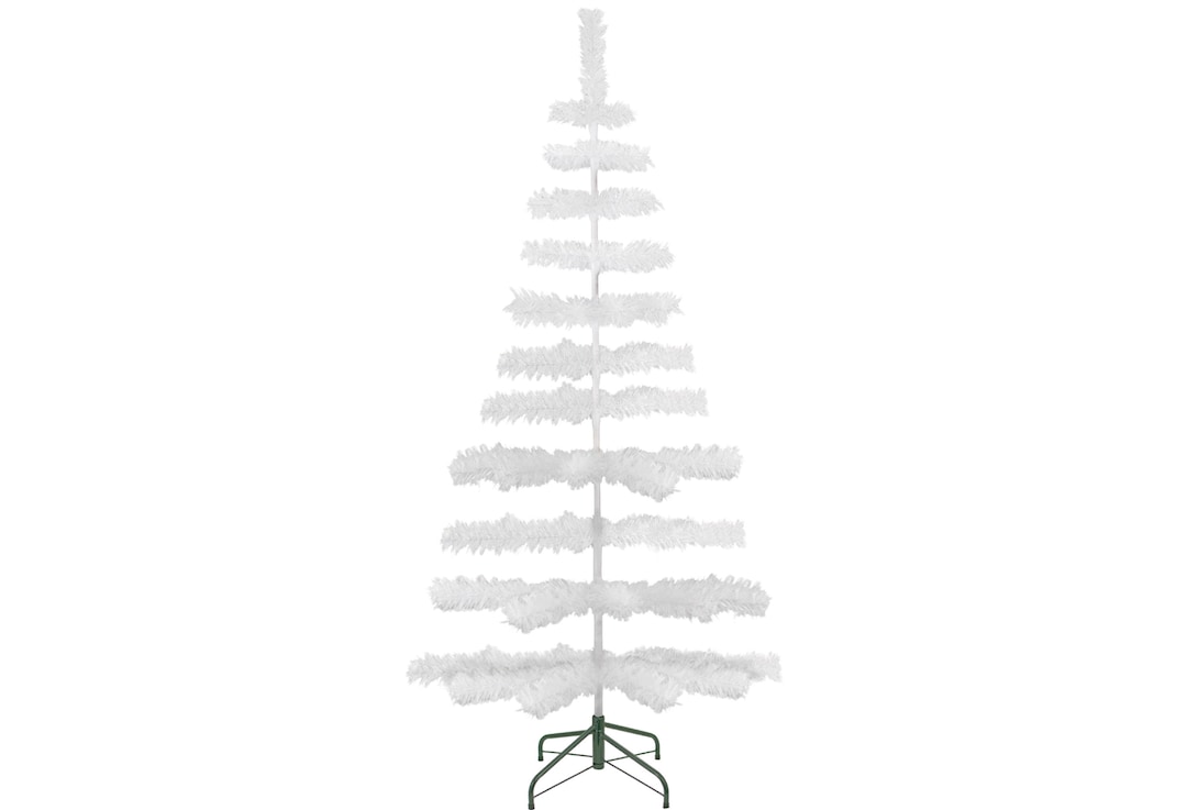 5FT White Tinsel Christmas Tree Lee Display's Handmade Indoor Outdoor
