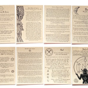 Demon Journal Pages - Demonology Supernatural Ritual - Latin Spells of Solomon on Aged Parchment