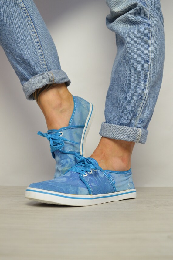 blue denim trainers