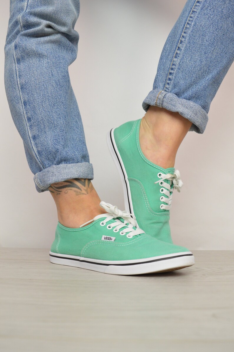 mint green vans womens
