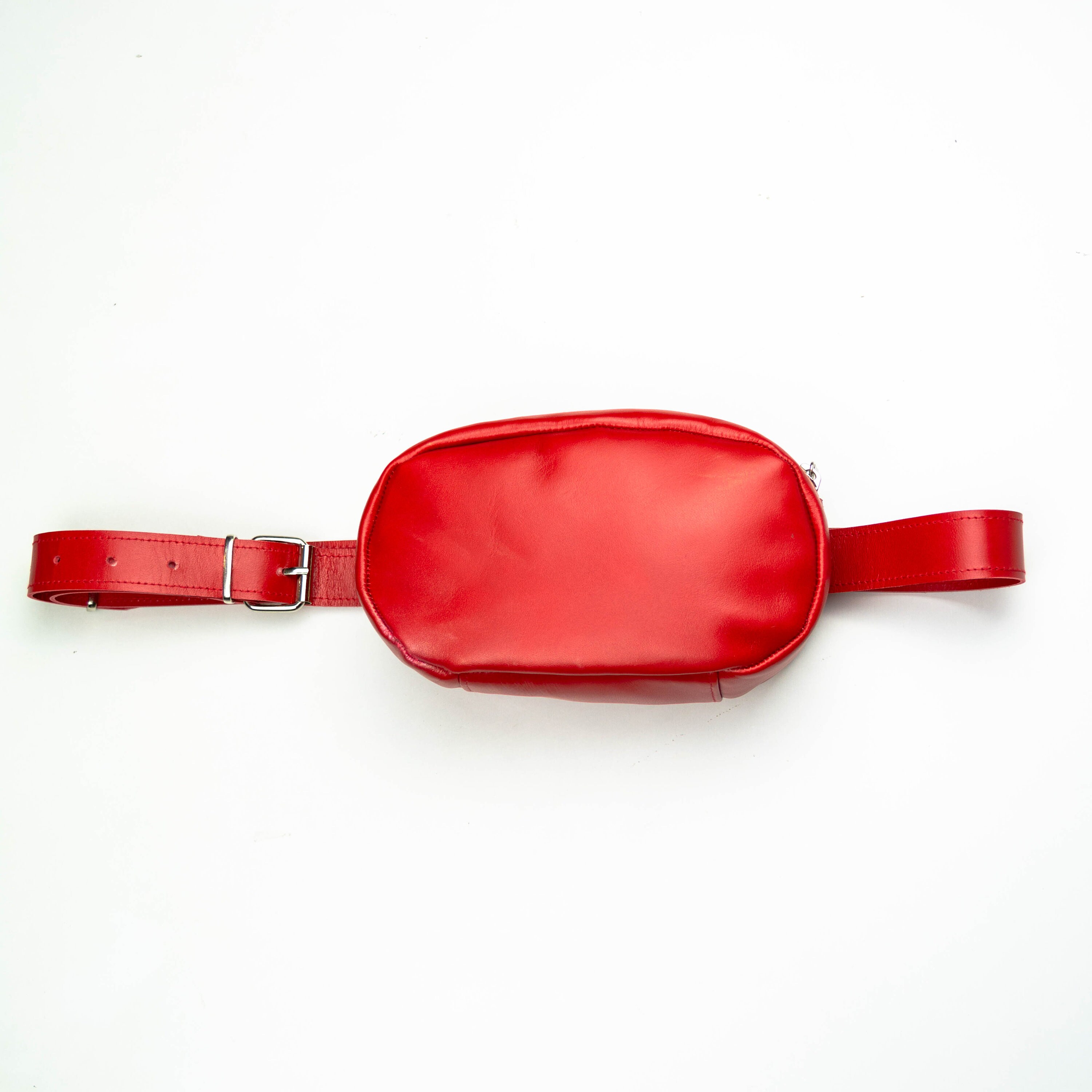 Women leather belt bag waist bag leather bag red bag | Etsy