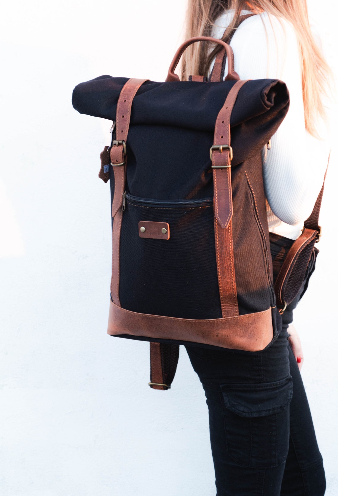 Unisex rucksack Traveller black laptop bag urban | Etsy