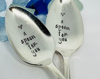 Hand Stamped Silver Plated Spoon | A Spoon For You Novelty Gift