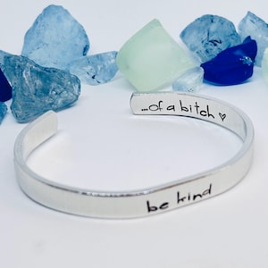 Hand Stamped Aluminum Cuff – Funny Adult Humor Jewelry afbeelding 1