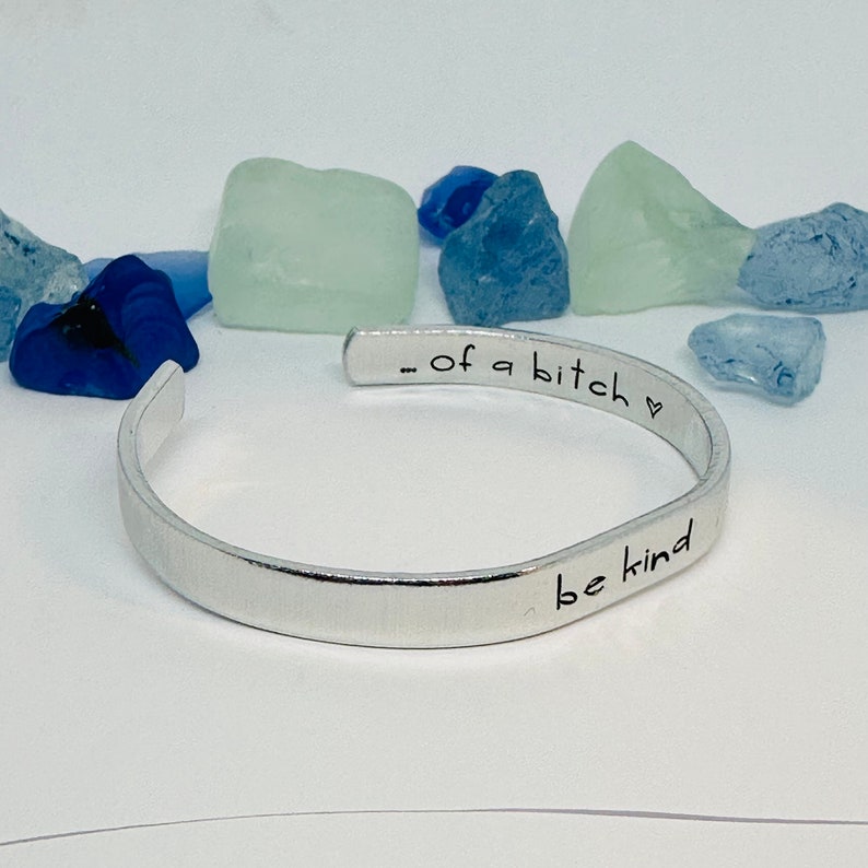 Hand Stamped Aluminum Cuff – Funny Adult Humor Jewelry afbeelding 4