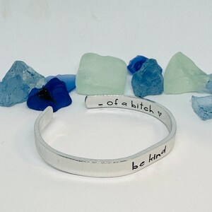 Hand Stamped Aluminum Cuff – Funny Adult Humor Jewelry afbeelding 6
