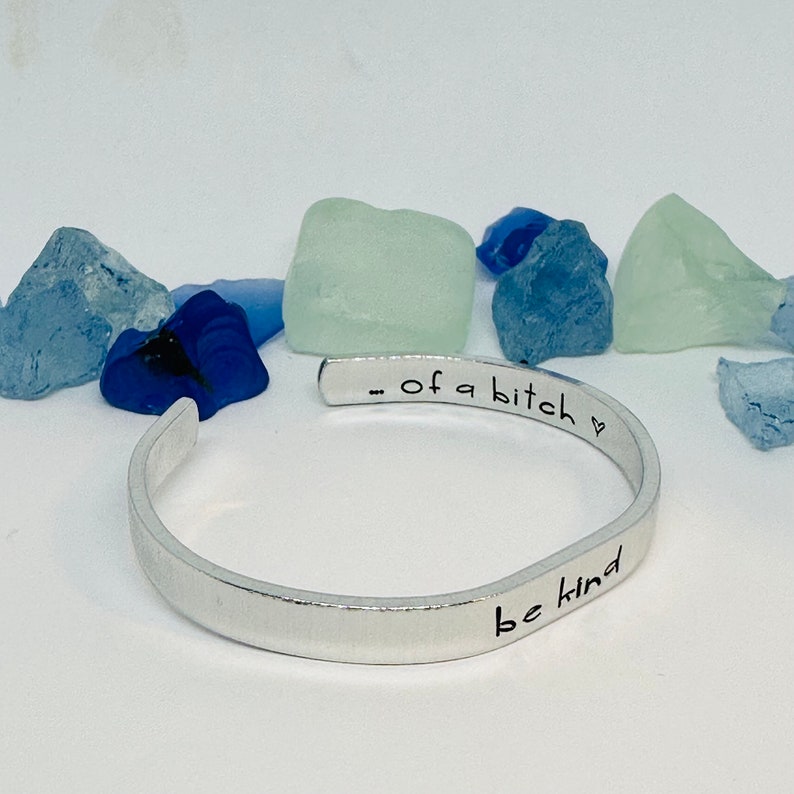 Hand Stamped Aluminum Cuff – Funny Adult Humor Jewelry afbeelding 6