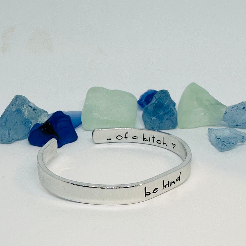 Hand Stamped Aluminum Cuff – Funny Adult Humor Jewelry afbeelding 5