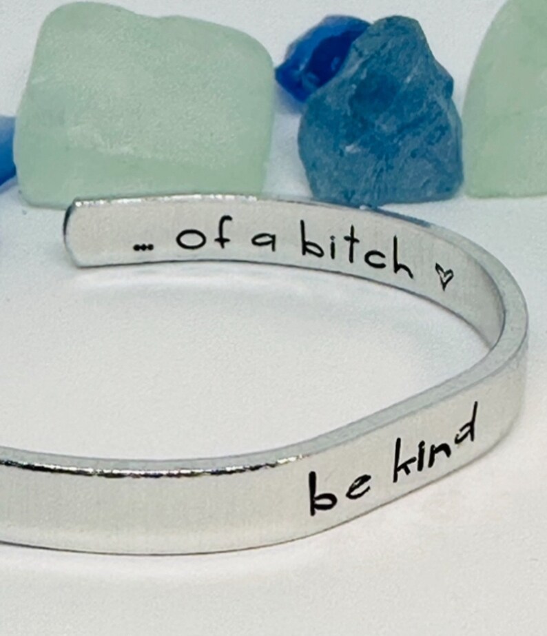 Hand Stamped Aluminum Cuff – Funny Adult Humor Jewelry afbeelding 7