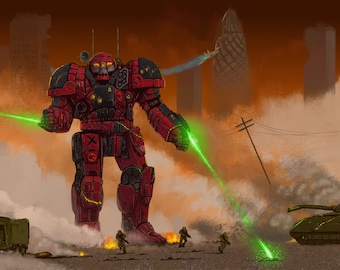 Atlas Assault: Battletech Fan Art Print - Etsy