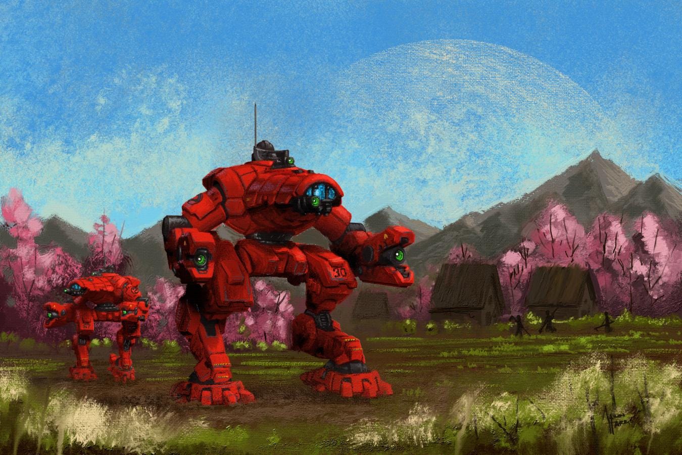Spring Patrol: Battletech Fan Art Print - Etsy