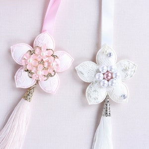 Korean Traditional Decoration Tessel, Flower, Norigae, 노리개
