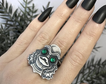 Vintage Monster Ring Inspired by the Creature from the Black Lagoon & Swamp Thing - Old Classic Horror Movie - Retro 1950s Sci Fi Jewelry